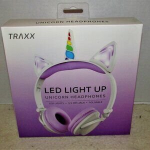 TRAXX LED LIGHT UP Unicorn Headphones
